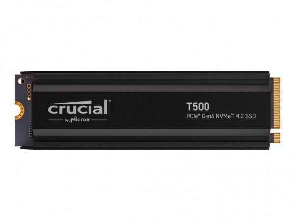 Crucial T500 - SSD - 4 TB - intern - M.2 2280 - PCIe 4.0 x4 (NVMe) - integrierter Kühlkörper