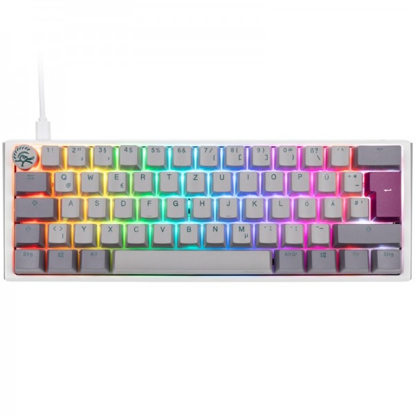 Ducky One 3 Mini - Mini - Cablato - USB - Interruttore a chiave meccanica - LED RGB - Grigio