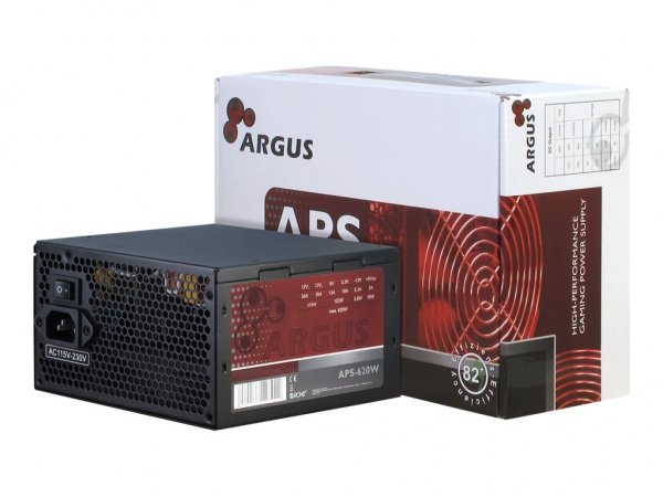 Inter-Tech Argus APS - 620 W - 115 - 230 V - 47 - 63 Hz - +12V1,+12V2,+3.3V,+5V,+5Vsb,-12V - Attivo