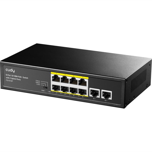 CUDY FS1010P - Fast Ethernet (10/100) - Full duplex - Supporto Power over Ethernet (PoE)