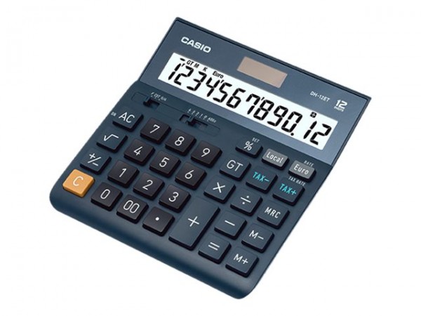 Casio DH-12ET - Desktop - Calcolatrice di base - 12 cifre - 1 linee - Batteria/Solare - Nero