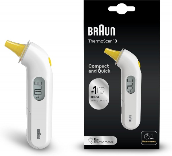 Braun IRT 3030 ThermoScan 3 Infrarot-Ohrthermometer