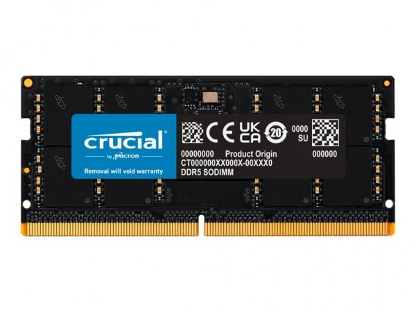 Crucial CT64G56C46S5, 64 GB, 1 x 64 GB, DDR5, 5600 MHz, 262-pin SO-DIMM - Arbeitsspeicher mit 64 GB