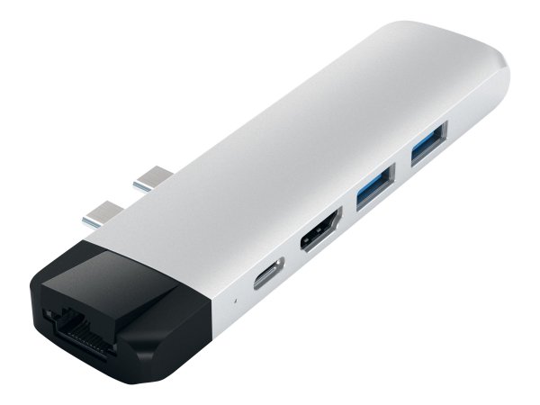 Satechi ST-TCPHES - USB 3.2 Gen 1 (3.1 Gen 1) Type-C - Argento - MicroSD (TransFlash) - HDMI - RJ-45