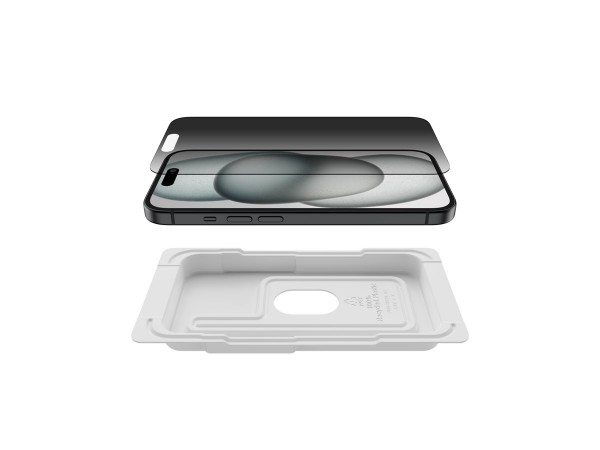 Belkin VETRO TEMPEREDGLASS ANTIMICROBICO PRIVACY IPH 15 - 15,5 cm (6.1") - Smartphone - Filtro per l