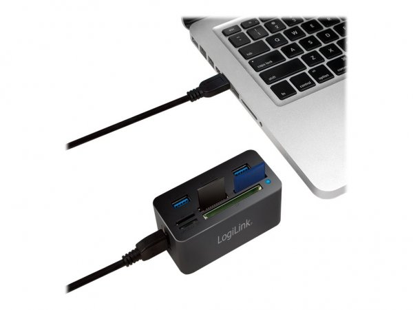 LogiLink CR0042 - Cablato - USB 3.2 Gen 1 (3.1 Gen 1) Type-A - Nero - CF - MS Duo - MS Micro (M2) -