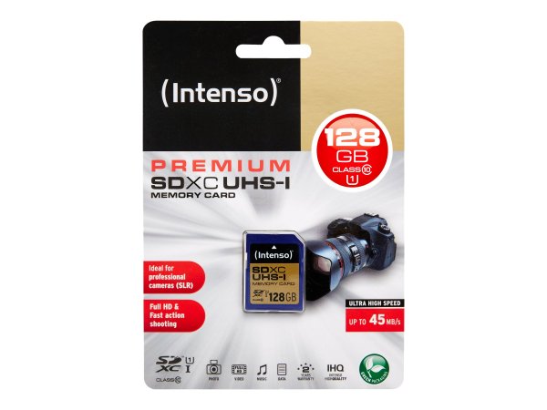 Intenso SDXC 128GB - 128 GB - SDXC - Classe 10 - UHS-I - 90 MB/s - Class 1 (U1)