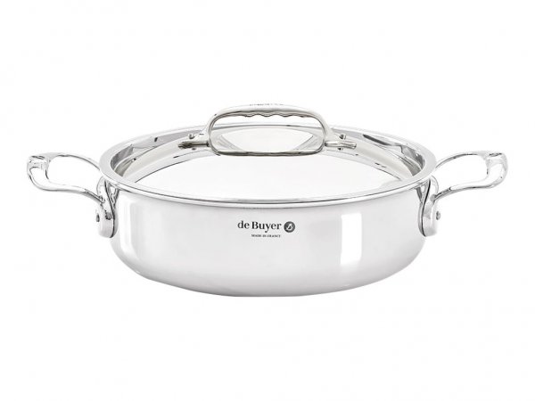 de BUYER Affinity Bratentopf niederer mit Deckel 28 cm