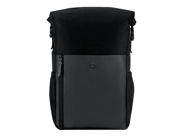 Wenger UrbanOne Roll-Top 15,6" (39,6cm) Notebook Rucksack schwarz -• Rucksack aus PolyesterTPU• Farb