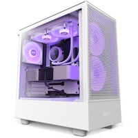 NZXT H5 Flow RGB - Midi Tower - PC - Bianco - ATX - micro ATX - Mini-ITX - Vetro - Acciaio - Gaming