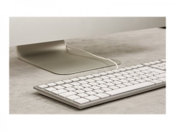 Cherry KC 6000C FOR MAC - Cablato - USB - Tasto con meccanismo a forbici - QWERTZ - Argento