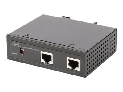 DIGITUS Splitter industriale Gigabit PoE++ - 802.3bt - IEEE 802.3bt - 10/100/1000Base-T(X) - Nero -