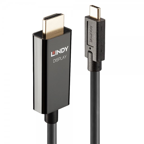 Lindy 43317 - 10 m - USB tipo-C - HDMI tipo A (Standard) - Maschio - Maschio - Dritto