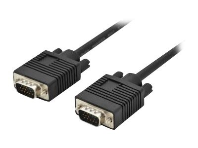 DIGITUS Cavo di collegamento monitor VGA - 3 m - VGA (D-Sub) - VGA (D-Sub) - Maschio - Maschio - Ner