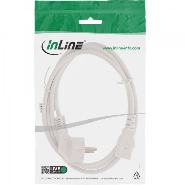 InLine Cavo alimentazione - Spina Tedesca CEE-7/7 90° a Presa IEC-320-C13 - 0,3m
