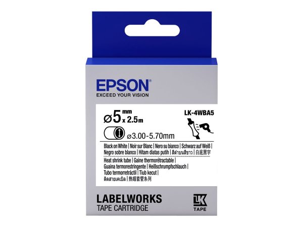 Epson Tape LK-4WBA5 HST Blk-/WHT - Etichette/etichette