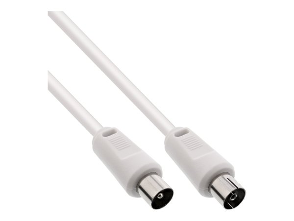InLine Cavo antenna TV - spinotti IEC - fattore di schermatura >75dB - bianco - 10m