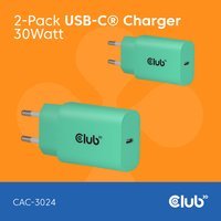 Club 3D CAC-3024 USB Ladegerät 30 W Grün Innenbereich