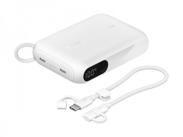 Belkin BoostCharge - Powerbank - mit Display - 10000 mAh - 20 Watt - PD - Fast Charge - 2