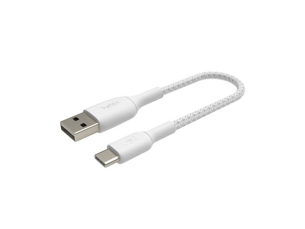 Belkin CAVO INTRECCIATO DA USB-C A USB-A 1M - 1 m - USB A - USB C - Bianco