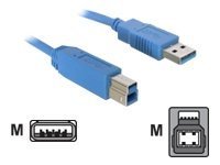 Delock Cable USB3.0 A-B male/male 5m - 5 m - USB A - USB B - Maschio/Maschio - 5 Gbit/s - Blu