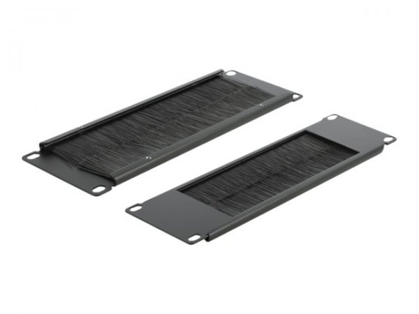 Delock 10" Kabelmanagement Bürstenleiste 2 HE schwarz