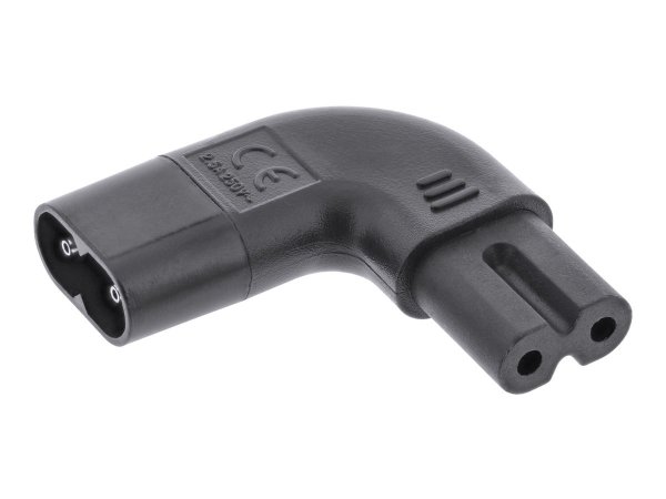 InLine adattatore di rete IEC 60320 C8 / C7 - angolato a sinistra/destra 2 poli