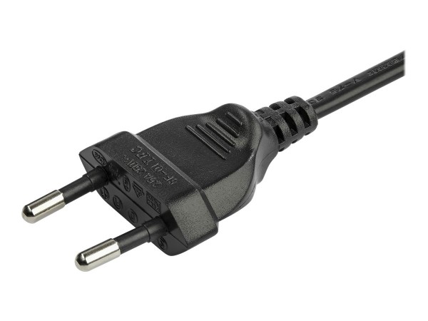 StarTech.com Cavo di Alimentazione CA da 3m - Spina EuroPlug a C7 - 2.5A-250V - 18AWG - Cavo Elettri