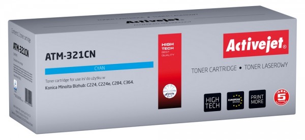 Activejet ATM-321CN Toner Replacement Konica Minolta TN321C Supreme - Compatibile - Unità toner