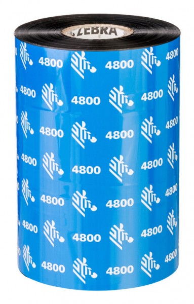 Zebra 4800 Performance Resi - 450 m - 8 cm - Nero - Resina - 2,5 cm - UL/cUL