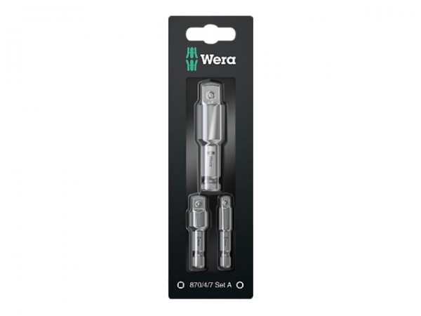 Wera 870/4/7 Set A SB - Steckdosenadapterset