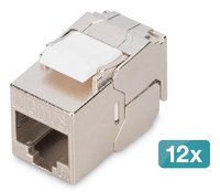 DIGITUS Cat 6a Kompakt-Keystone Modul werkzeugfrei 12 Stk