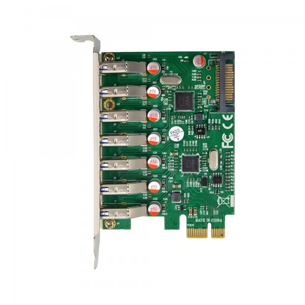InLine Scheda di interfaccia 7x USB-A 3.2 Gen.1 - PCIe - alimentazione SATA