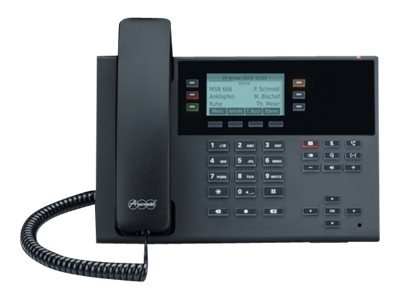 Auerswald COMfortel D-110 - IP Phone - Nero - Cornetta cablata - Plastica - Parete - 3 linee