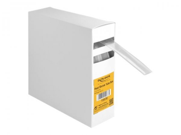 Delock Scatola tubo termoretraibile - Rapporto di restringimento 2:1 - 7 m x 16 mm trasparente - Tub