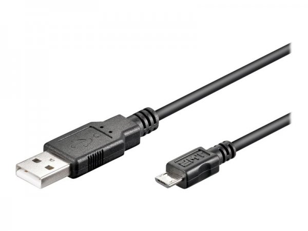 Goobay USB 2.0 A/Micro 2.0 B Kabel schwarz 1 St. - Cavo - Digitale/dati