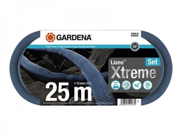 Gardena Liano - 25 m - Sul suolo - Nero - Grigio - Cloruro di polivinile (PVC) - Tessile - 35 bar -