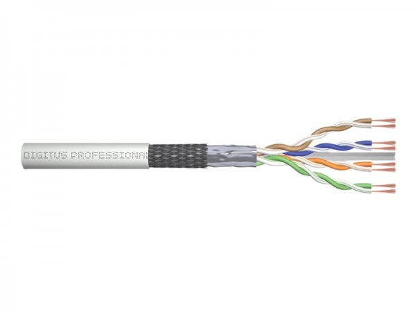DIGITUS Cavo di installazione con doppino intrecciato CAT 6 SF/UTP - 100 m - Cat6 - SF/UTP (S-FTP) -