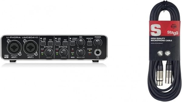 Behringer UMC204HD Interfaccia Audio USB 2x4 24 Bit 192 kHz MIDI