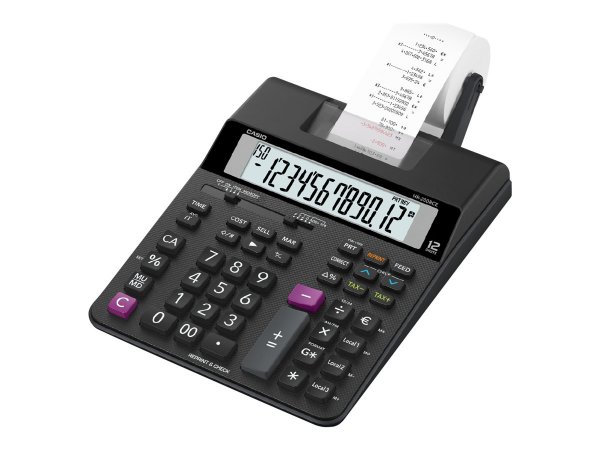 Casio HR-200TEC - Desktop - Calcolatrice con stampa - 12 cifre - 1 linee - Batteria - Nero