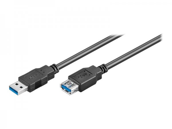 Goobay 93999 - 3 m - USB A - USB A - USB 3.2 Gen 1 (3.1 Gen 1) - Maschio/Femmina - Nero