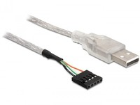 Delock Cable USB 2.0-A male to pin header - Argento