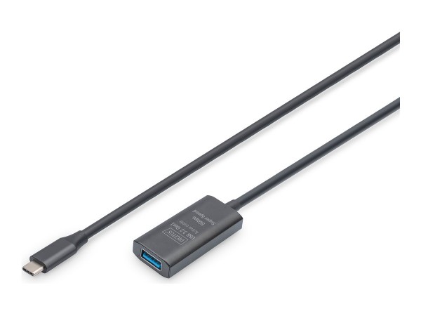 DIGITUS Aktives USB 3.2 Gen1 5G Verlängerungskabel USB-C - USB-A - Cavo - Digitale/dati