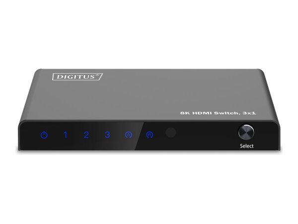 DIGITUS 3x1 HDMI Switch. 8K/60Hz 4 4 4. HDR. H - Cavo - Digitale/display/video