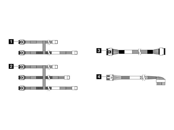 Lenovo ThinkSystem SR250 V3 CFF RAID/HBA Adapter Cable Kit