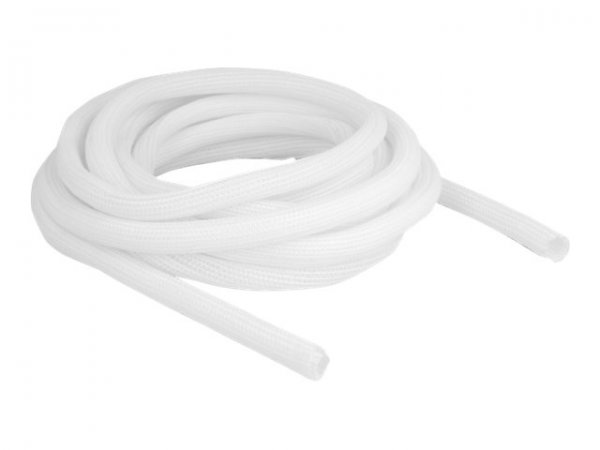 Delock Manicotto intrecciato con chiusura automatica 5 m x 13 mm bianco - Bianco - Poliestere - -40