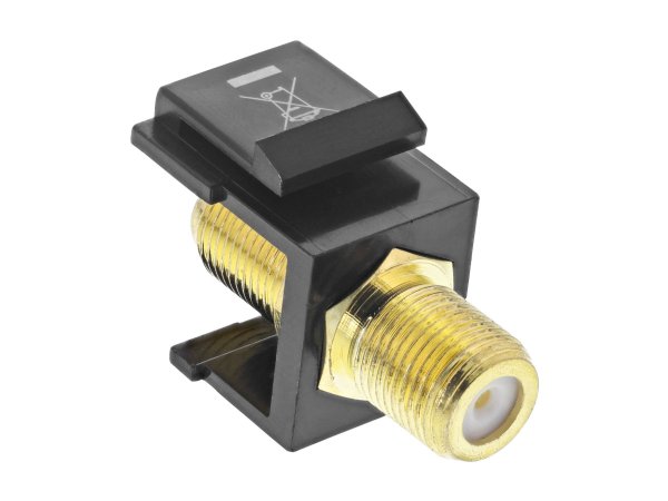 InLine Adattatore Keystone - per cavo satellitare - 2x prese F - nero