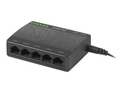 Lanberg Switch 5x 1Gb/s Desktop 5V DSP1-1005 - Interruttore - 1 Gbps