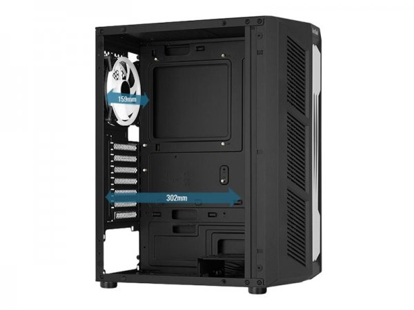 AEROCOOL ADVANCED TECHNOLOGIES Prime ARGB Tower ATX Sort - Torre - ATX