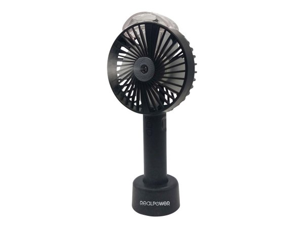 RealPower Ventilator Mobile Fan Spray schwarz Sprühnebel